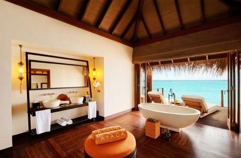 马尔代夫的沙滩房